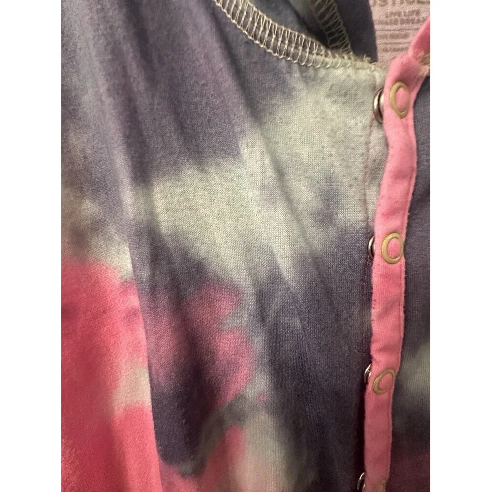 Justice Sleepwear Girls L (12-14) 1 Piece Long Sleeve‎ Tie Dye